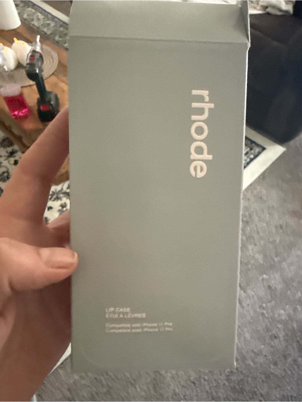 RHODE Grey Phone Case in packaging - RHODE iPhone 17 pro